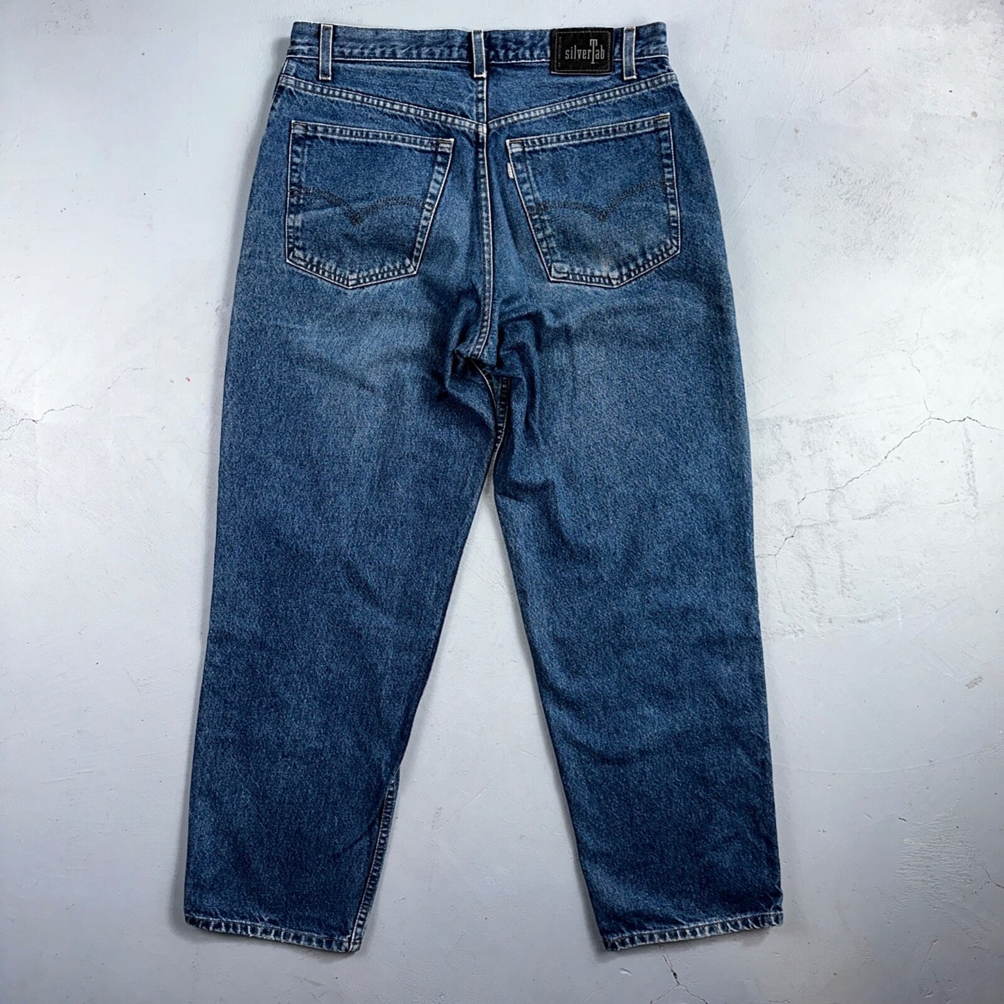 Levis SilverTab Vintage 90s Baggy Denim Jeans Blue Silver Tab Skater Act 35x32