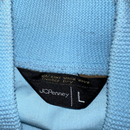 Vintage JC Penneys 70s Derby Jacket Sports USA Baby Blue Talon Bomber Large