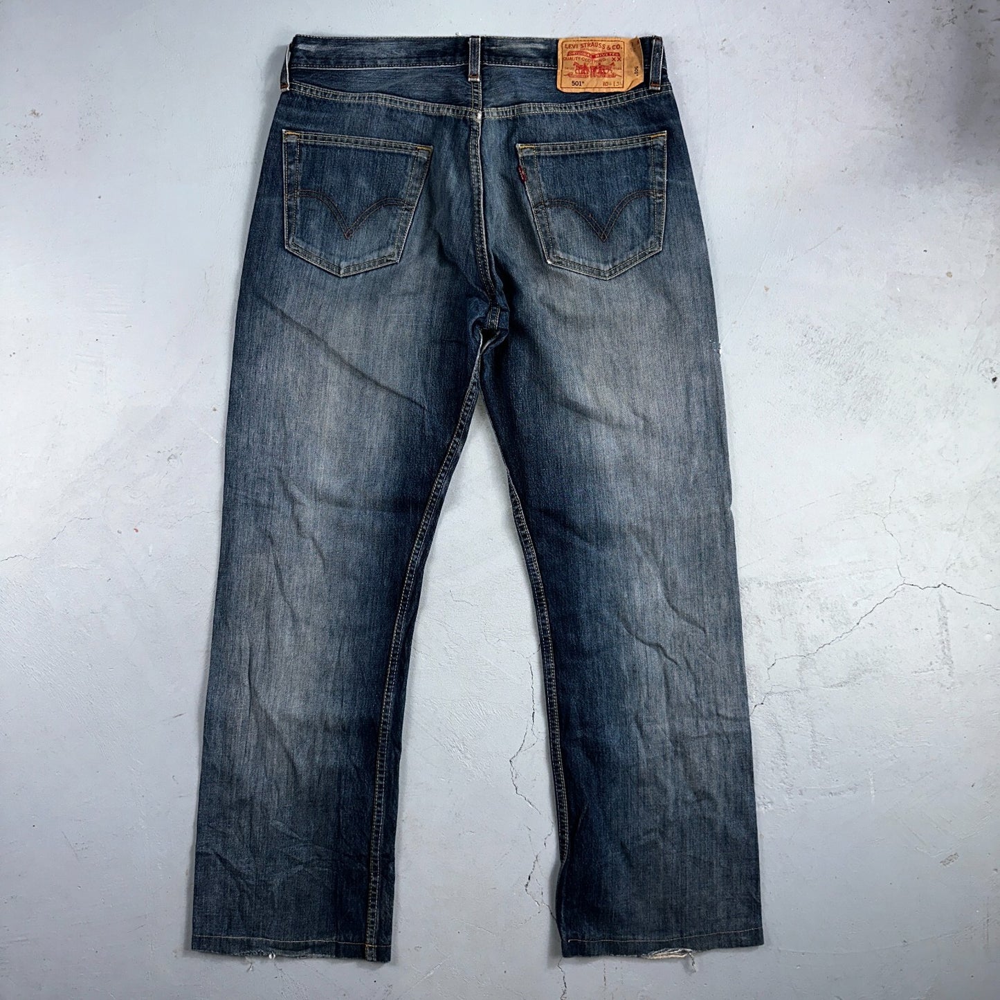 Levis 501 Vintage Y2K XX Straight Leg Jeans Blue Med Wash 34x34 Act 32x30
