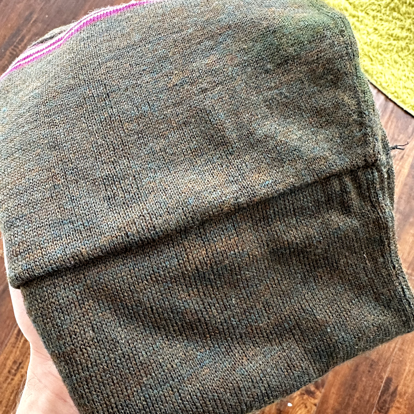 Antique 1920s Green Stripe Wool Bathing Suit Women Swimsuit Art Deco 20s 30s