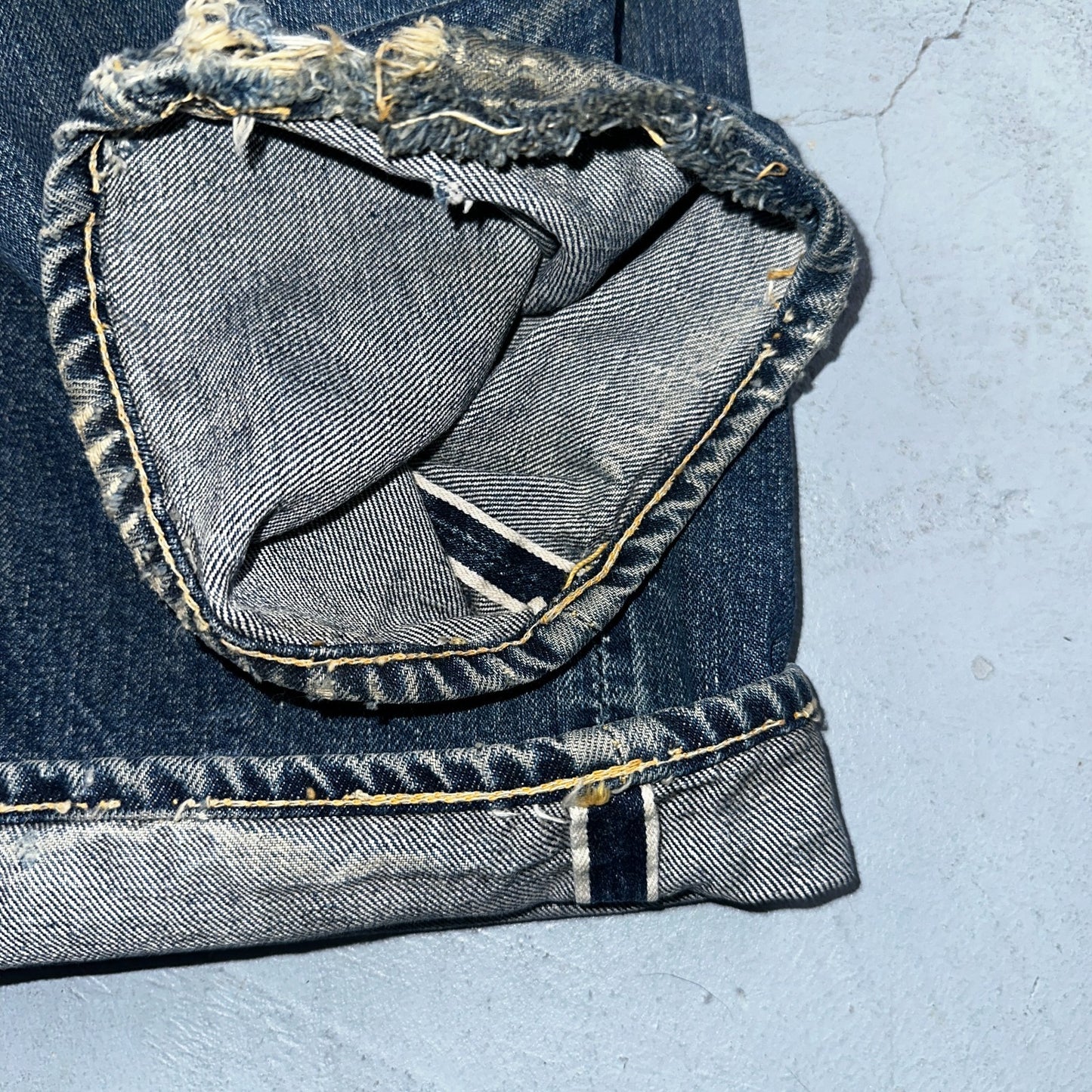 Levis 501 XX Big E Vintage 40s Redline Selvedge USA XX 1940s 50s Jeans 27x27