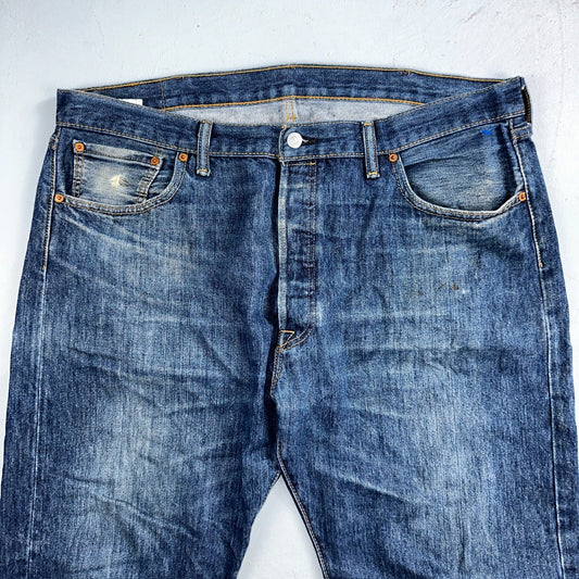 Levis 501 Y2K XX Straight Leg Jeans Blue VTG Dark Wash 40x32 Act 40x31