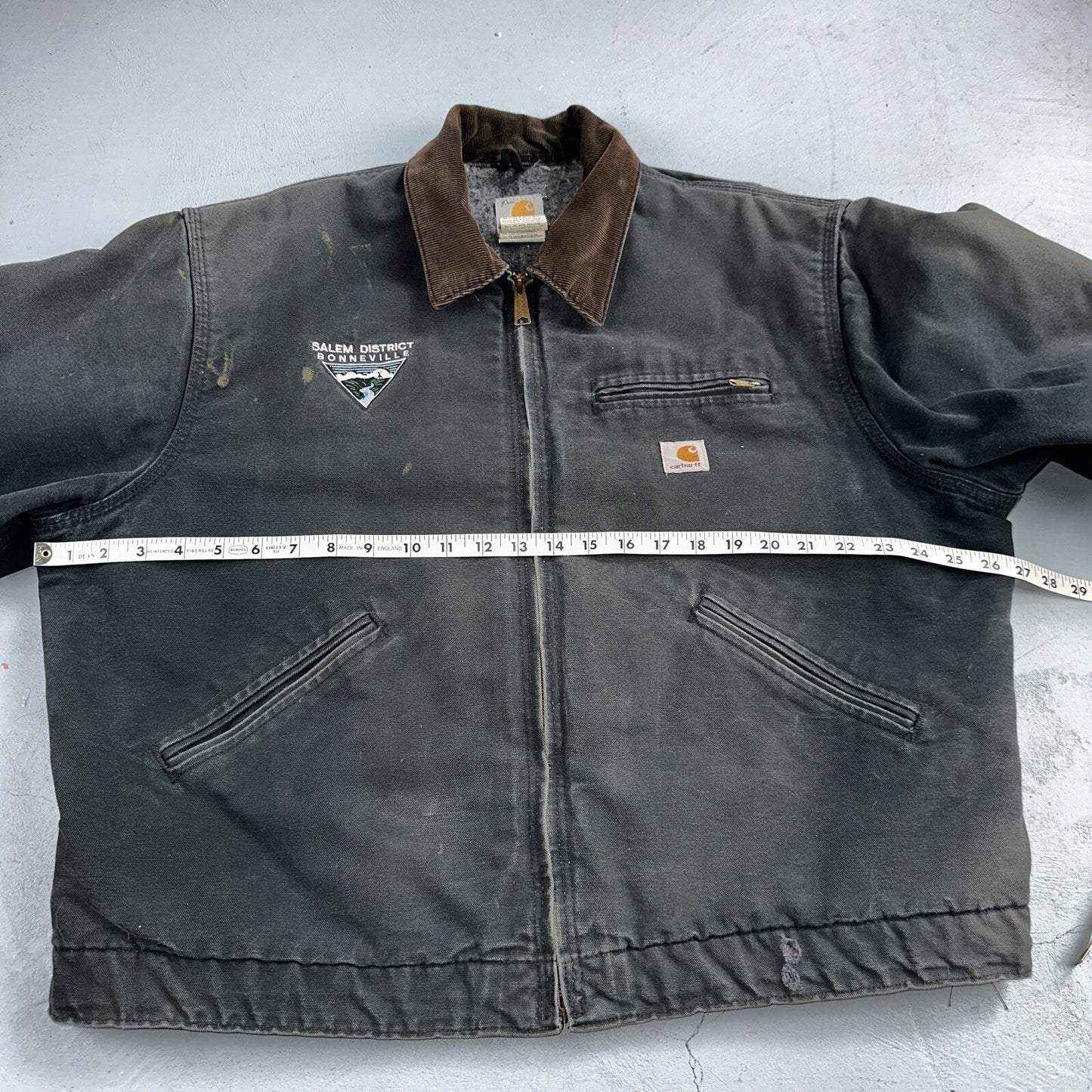 Carhartt VTG Jacket Mens 48 Black Detroit J01 Blanket Lined USA J97 BLK XL