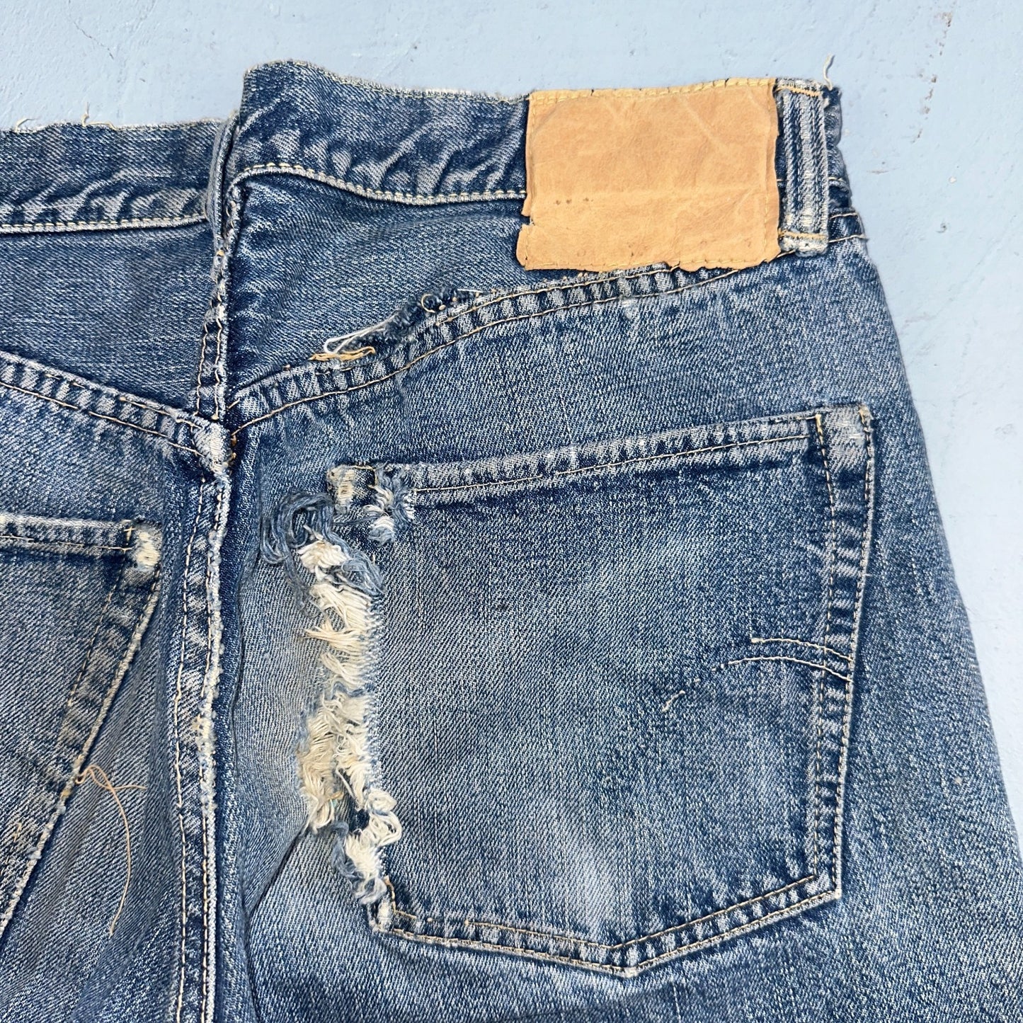 Levis 501 XX Big E Vintage 40s Redline Selvedge USA XX 1940s 50s Jeans 29x28