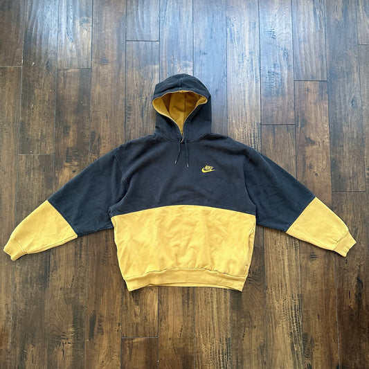 Nike Vintage Sweatshirt Mens T Shirt Tonal Hoodie Center Swoosh Rap Fall Brown