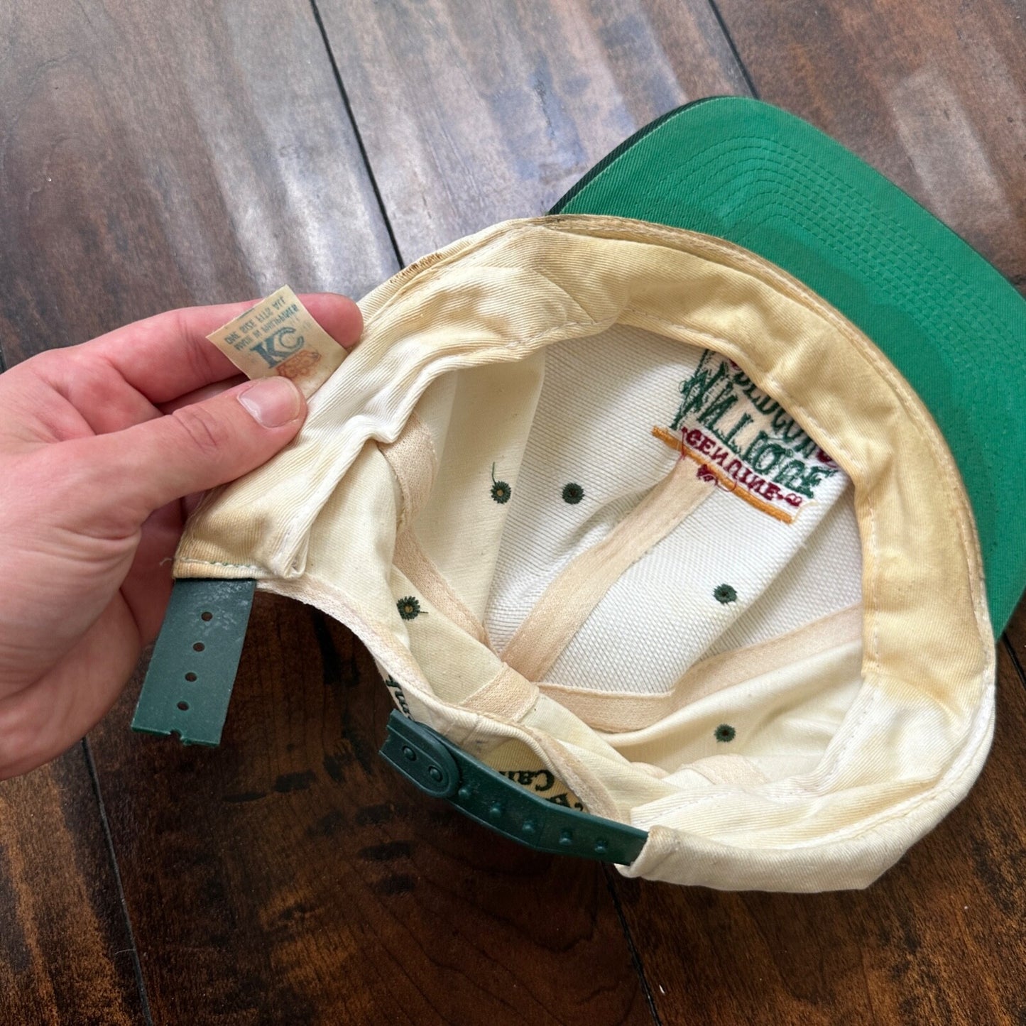 Antique Person BROKEN VTG Hat Cap Snapback Genuine Funny Humor Old Trash Hunt