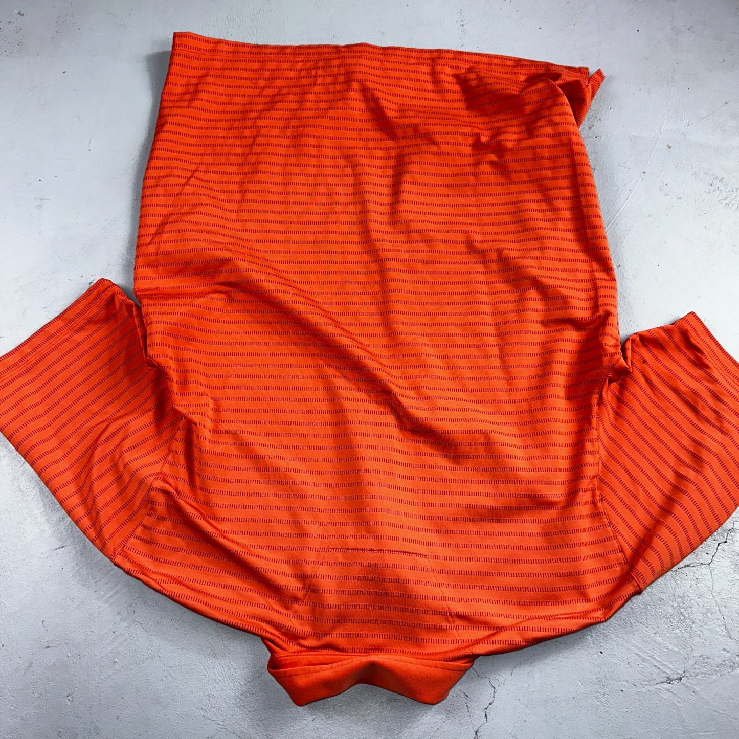 Nike Golf Dri Fit Orange Striped Polo Shirt L Large Vintage Style Sports