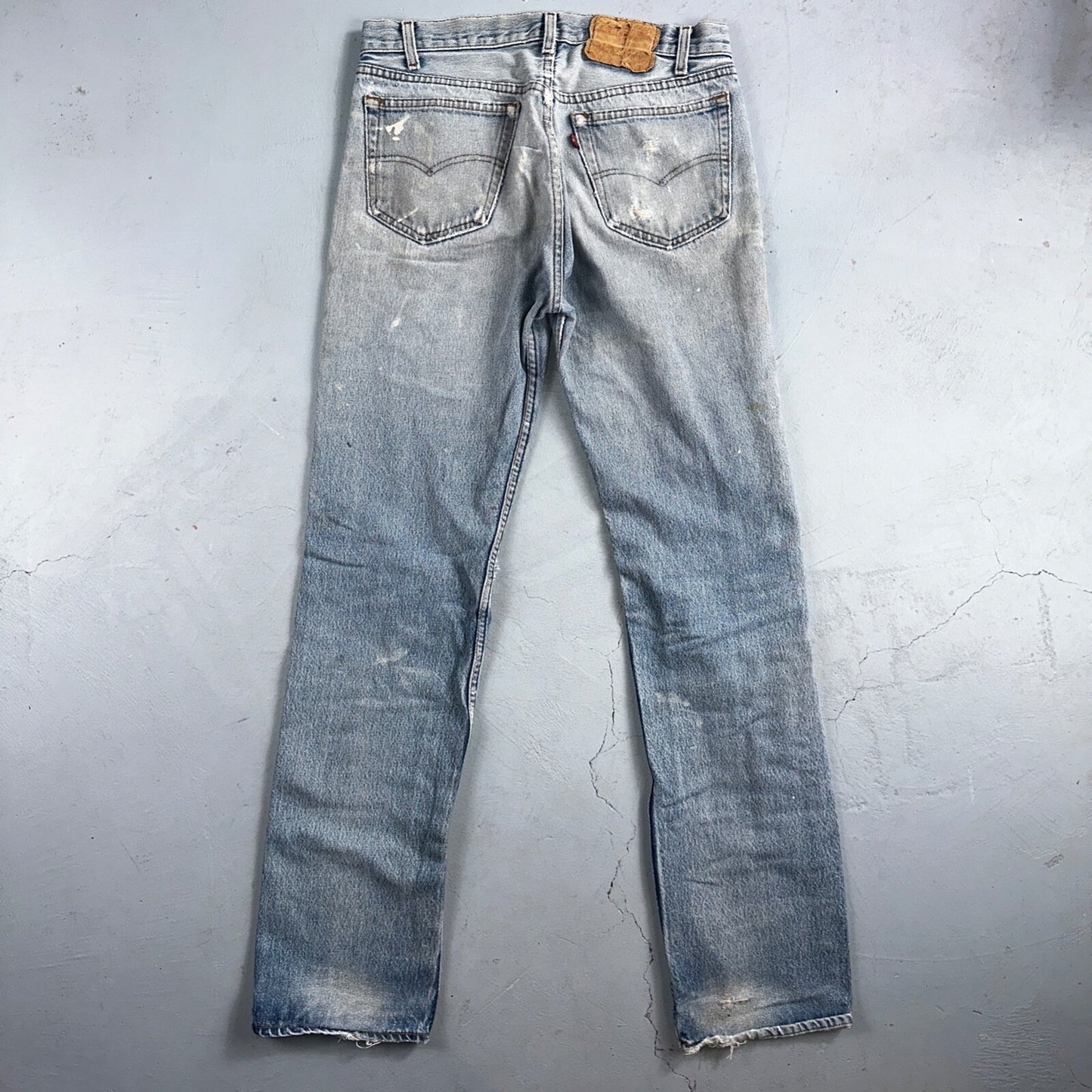 Levis 501 Vintage 80s USA XX Straight Leg Jeans Blue Thrashed 33x38 Act 31x33