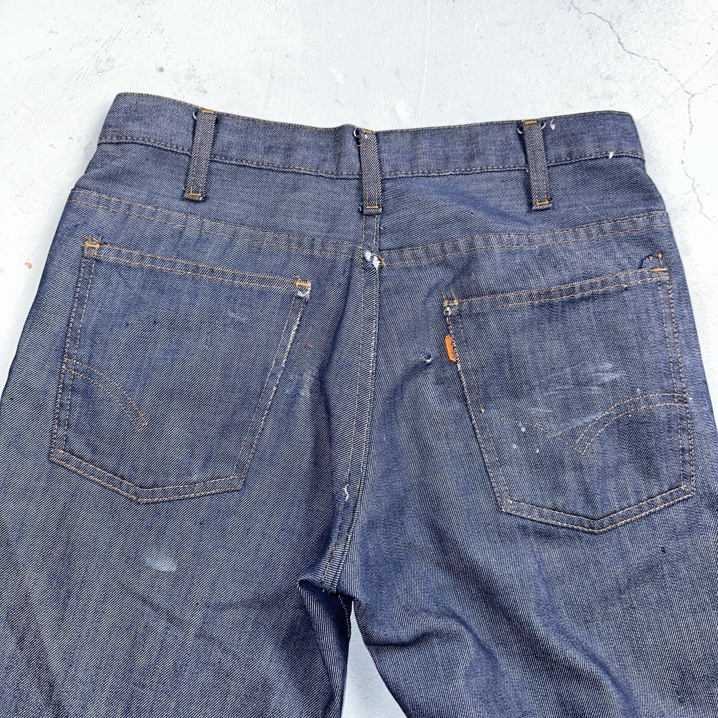 Levis 684 Orange Tab VTG Big Bell Dark Wash Bell Bottom Flare Jeans Sz 29x32