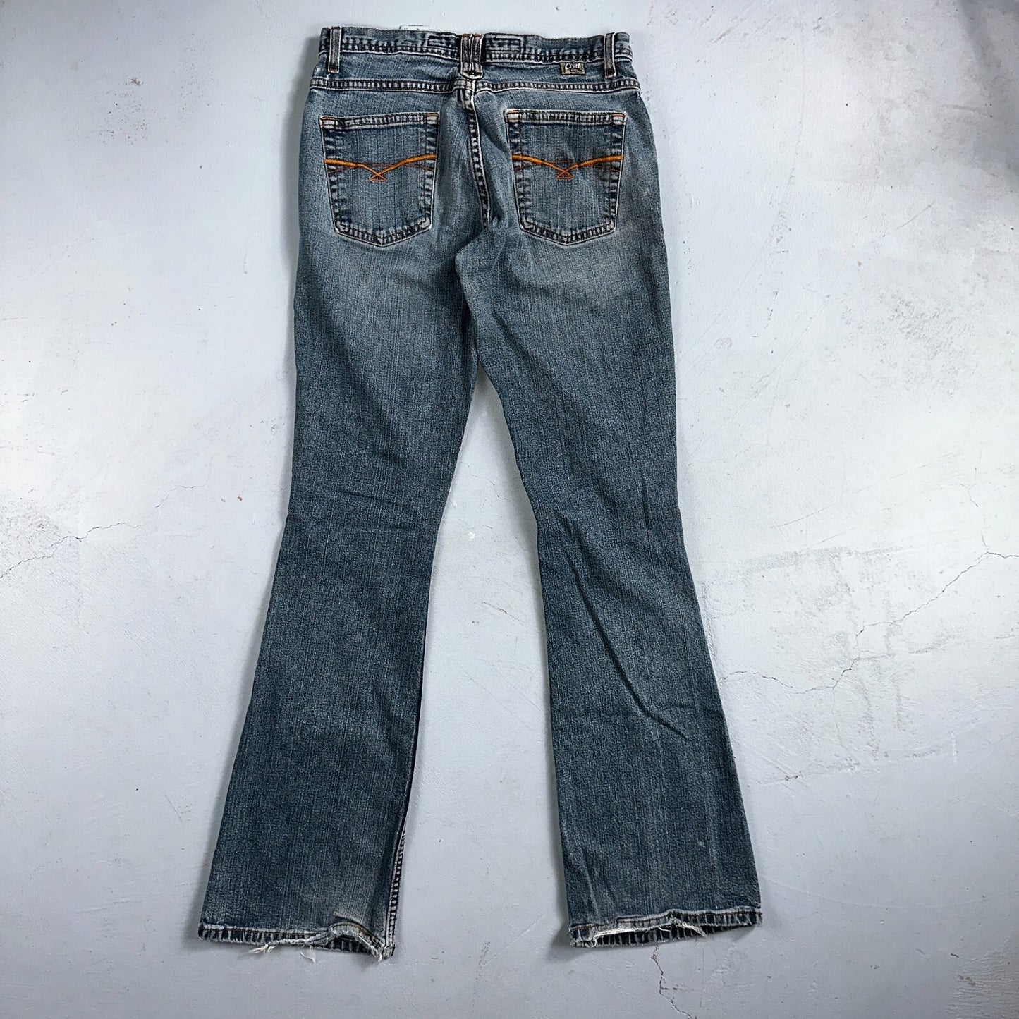 VINTAGE Cruel Girl Jeans Womens 9 Long Regular Low Rise Wide Leg Med Wash Denim