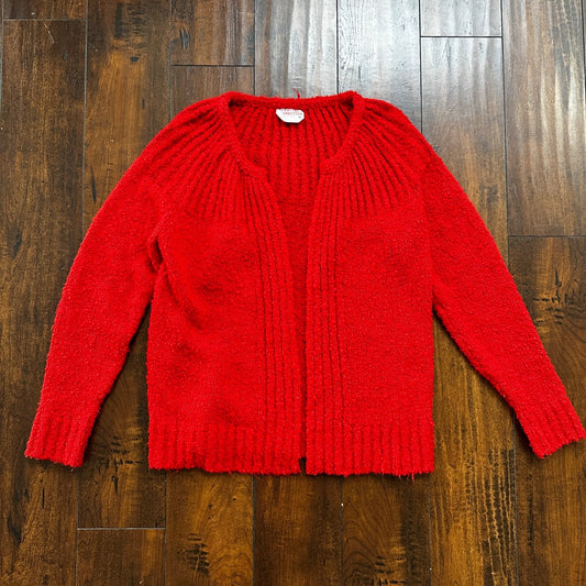 VTG Western Connection Sweater Red Women's M Rockabilly Terry Cotton Look