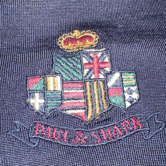 Paul & Shark Yachting Men’s Sweater Navy Patch Pullover Size L Wool V Neck