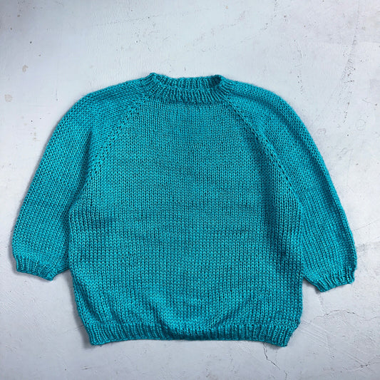 VTG 50s 60s Hand Knit Cable Sweater Handmade Rockabilly Cottage Core Grandma