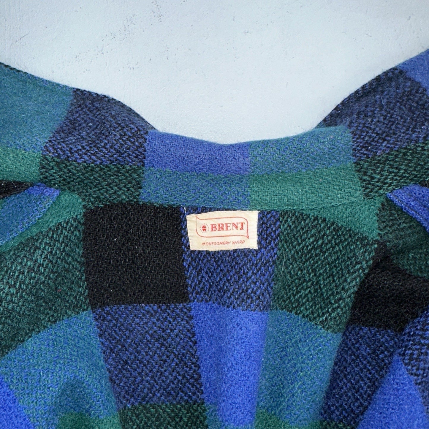 Brent Montgomery Ward Vintage 50s 60s Wool Mackinaw Plaid Full Zip Jacket L