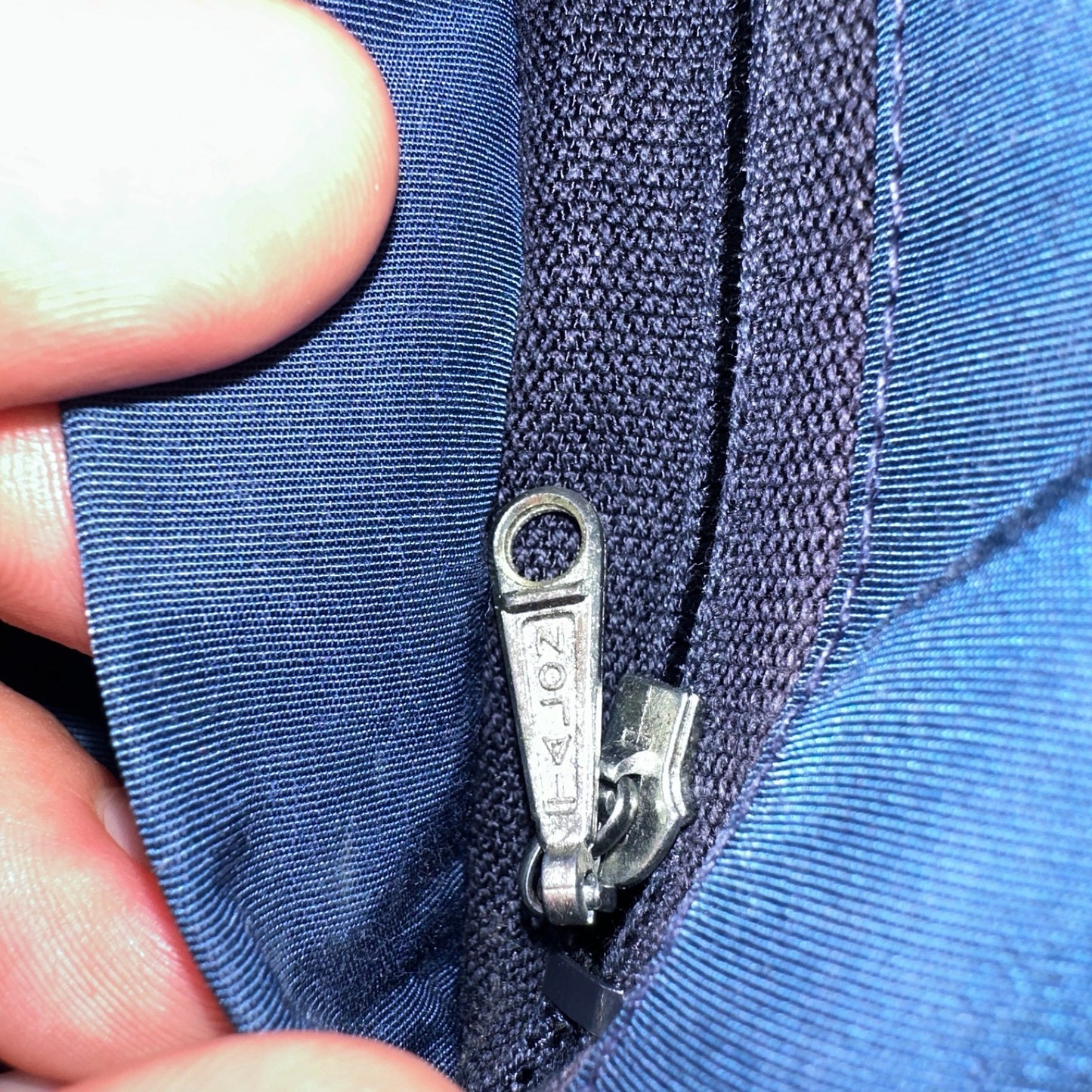 VTG Woolrich USA Mountain Parka Shell Jacket Blue Hiking 1970s 70s Blue Large