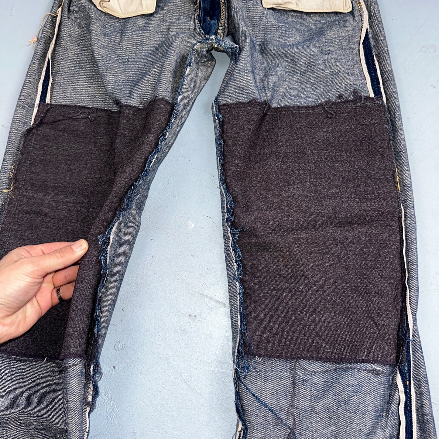 Levis 701 Big E Vintage 50s Redline Hidden Rivets USA 1950s Jeans 501 Act 26x29