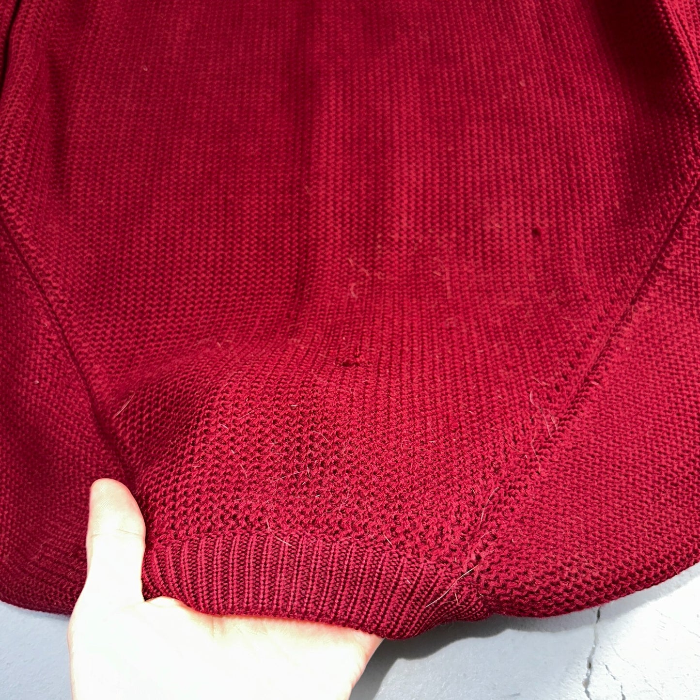 Meister Sweater M Women’s Wool Austria Pullover Red V Neck Vintage Cardigan 60s
