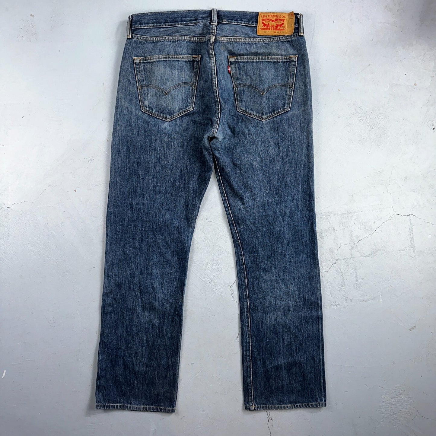 Levis 501 Y2K XX Straight Leg Jeans Blue VTG Med Wash 36x34 Act 37x32