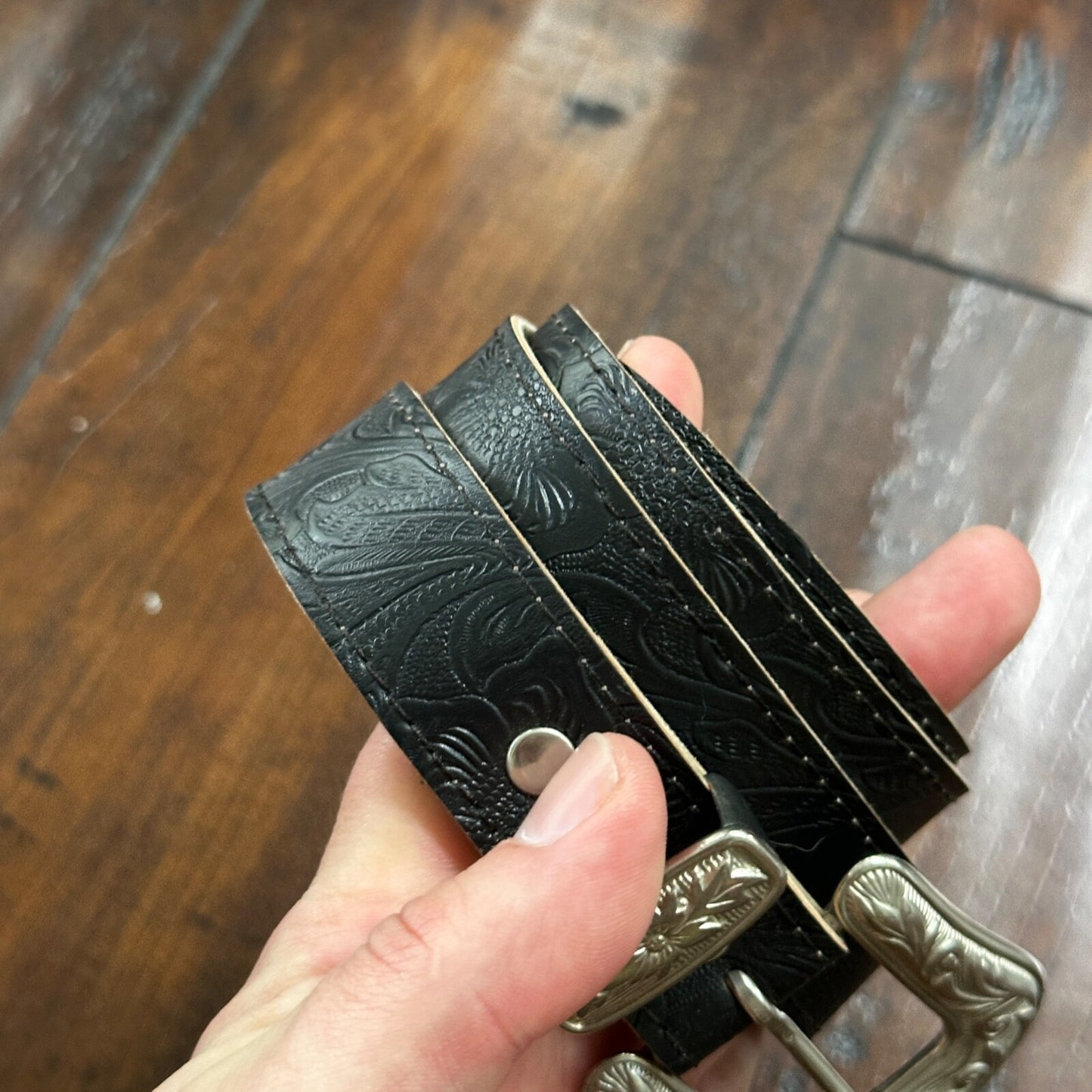 VTG Silver Old Western Ranger Belt Buckle Cowboy Womens? Rockabilly