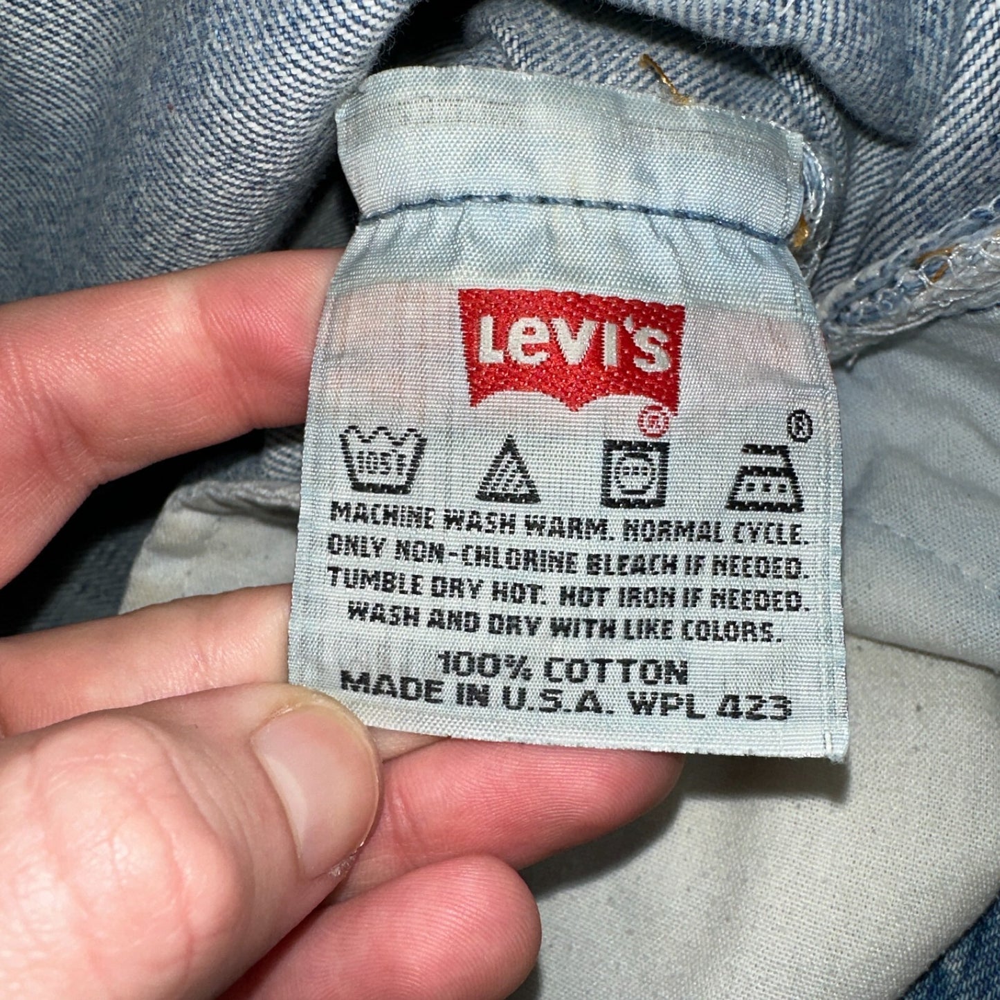 Levis 501 Vintage 90s USA XX Straight Leg Jeans Blue Light Wash 38x32 Act 36x32