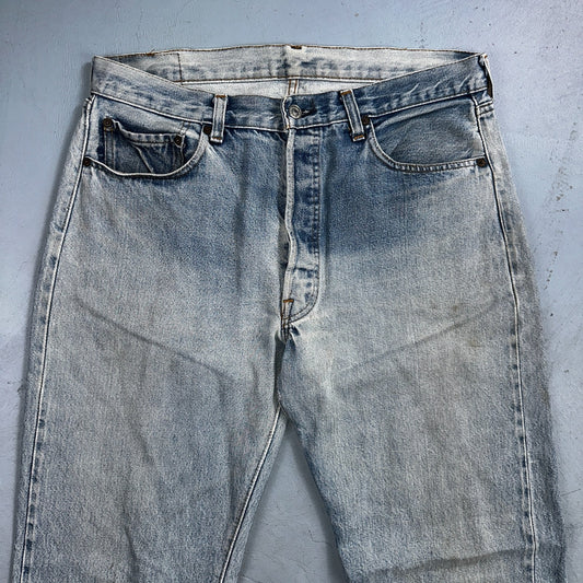 Levis 501 Vintage 80s Redline Selvedge USA XX Jeans Light Wash 36x36 Act 33x31