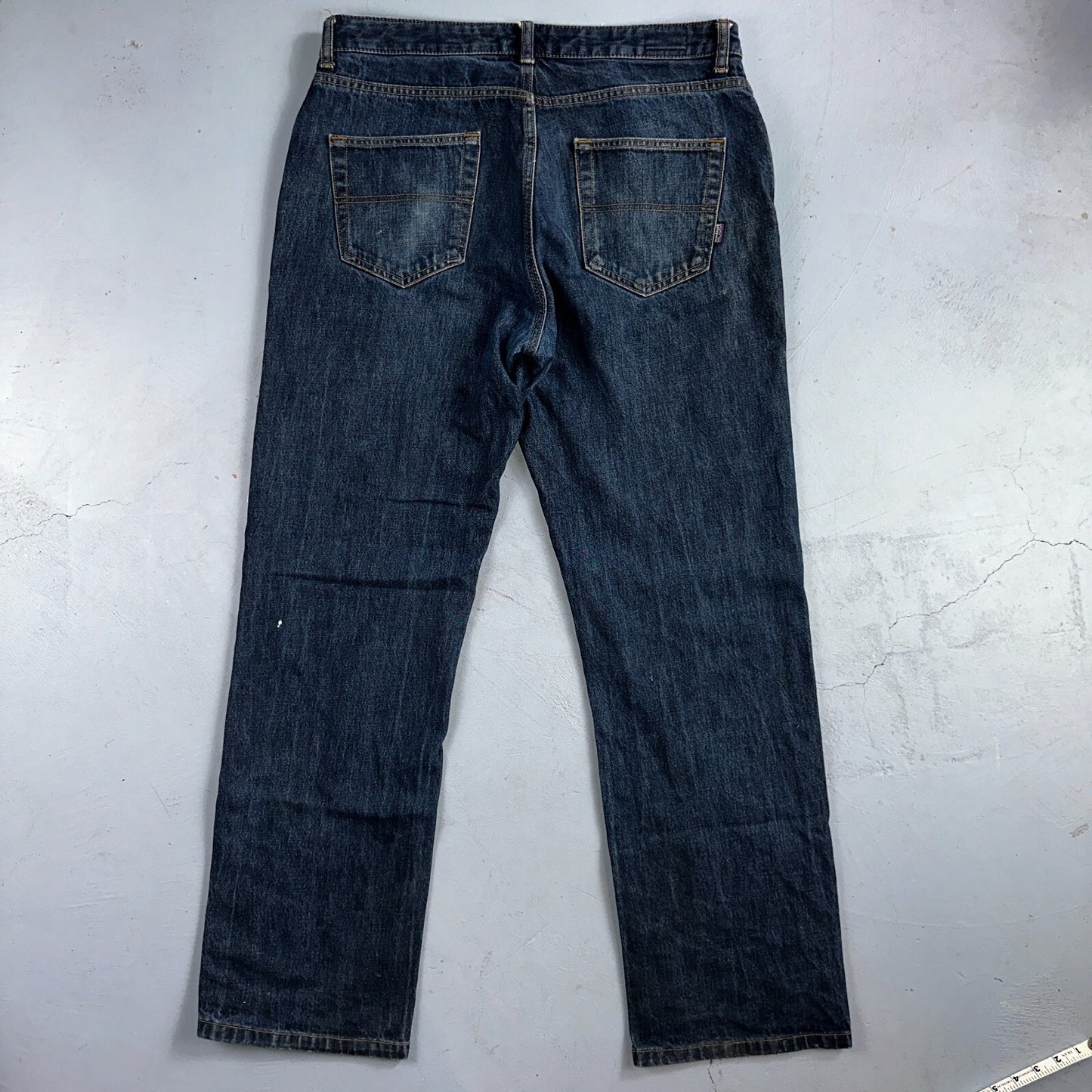 Patagonia Regular Straight 35x33 Organic Cotton Dark Denim Blue Jeans Zipper Fly