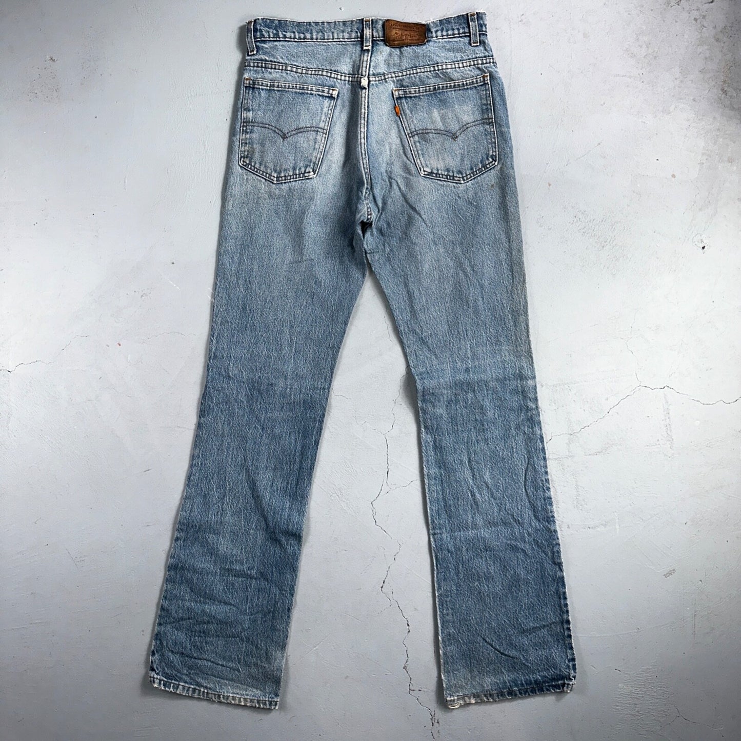 Levis 517 Vintage 80s USA Orange Tab Bootcut Flare Blue Worn Jeans Act 32x34