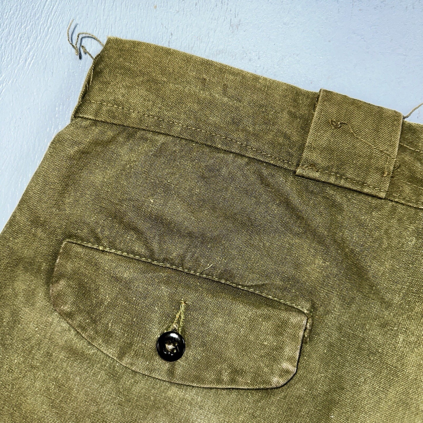 Vintage 50s 60s Duck Canvas Hunting Pants Zip Size 33x26 Rockabilly Double Knee