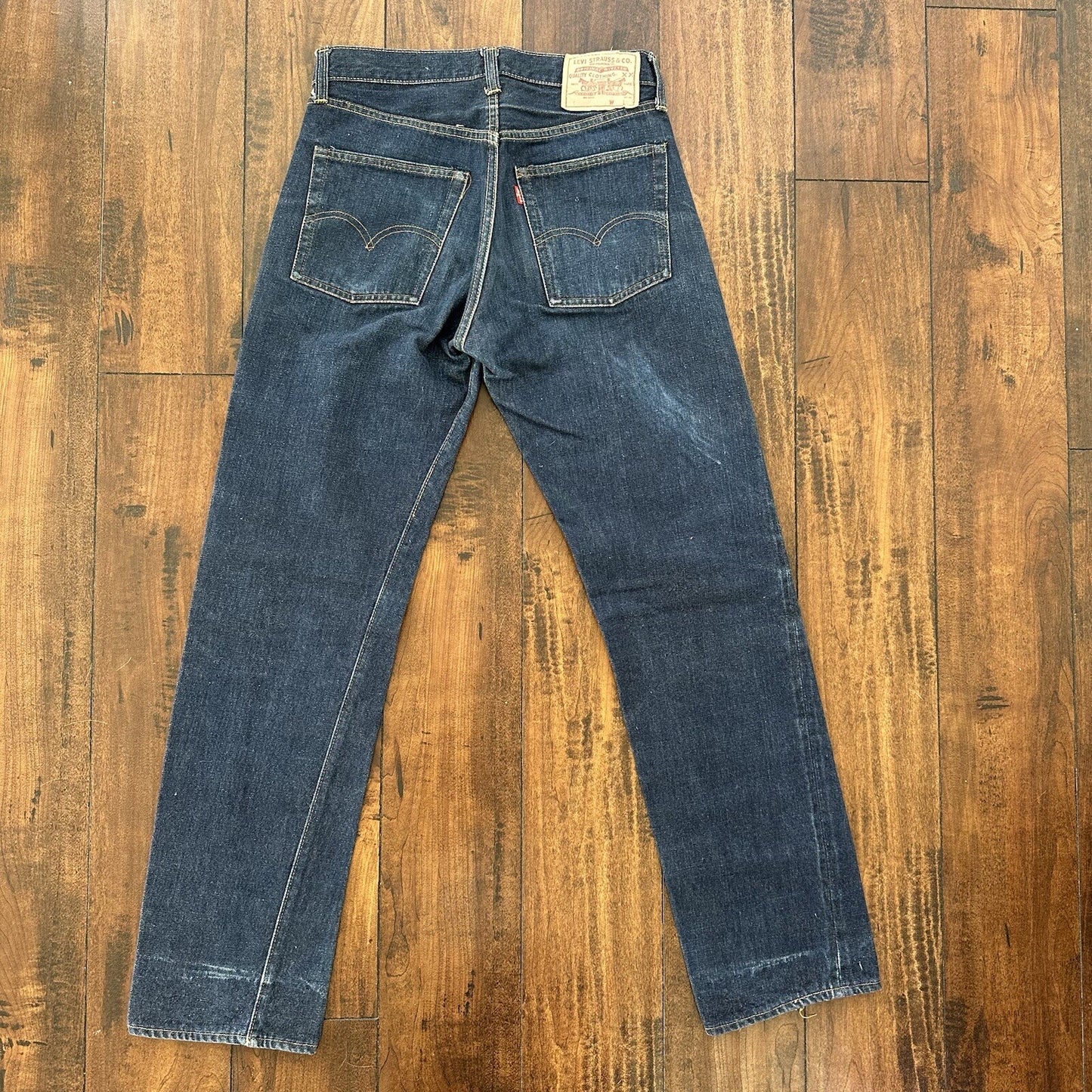 Levis 501 XX Big E True Vintage 60s Redline Selvedge Denim Jeans 1960s DARK BLUE