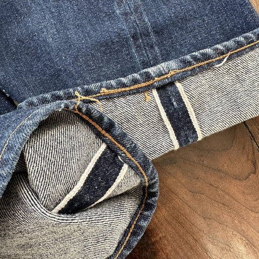 Levis 501 XX Big E True Vintage 60s Redline Selvedge Denim Jeans 1960s DARK BLUE