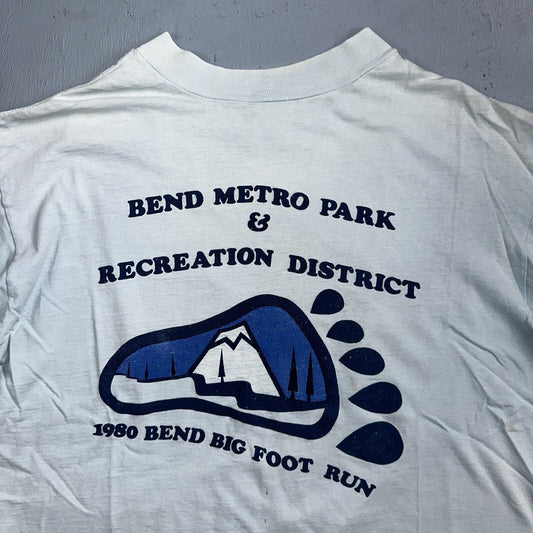 Adidas VTG 1980s Oregon Bend Trefoil T Shirt Blue Size XL 80s Marathon RARE PDX