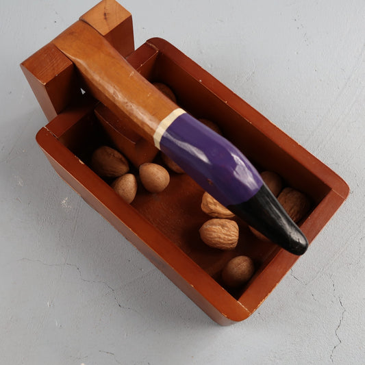 VTG Canadian Goose Duck Nut Cracker Bowl Wooden Shell Cracker Hand Painted Broke