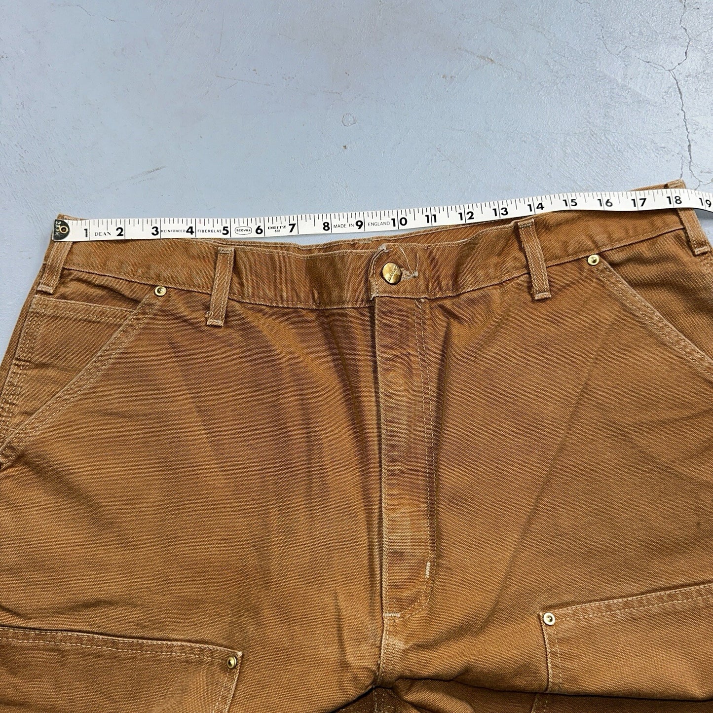 Carhartt VTG Double Knee Carpenter Pants USA B01 Brown Y2K 2014 Act 36x32