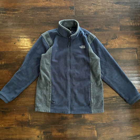 The North Face Navy Fleece Jacket Kids T206 T606 F09 Grey XL TNF VTG Style