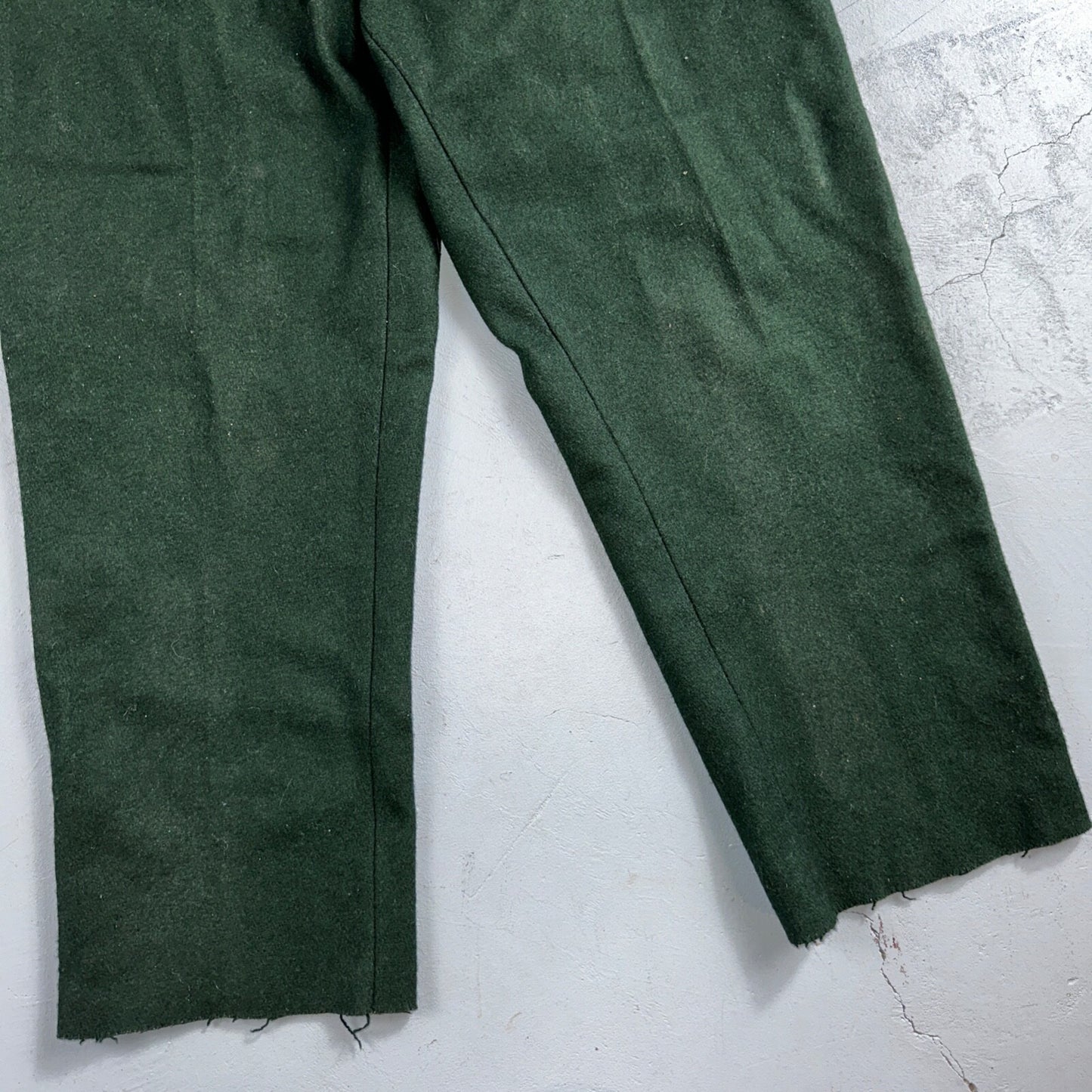1960s Vintage Green Heavy Wool Hunting Pants 34x28 USA Dry Clean Rockabilly 60s
