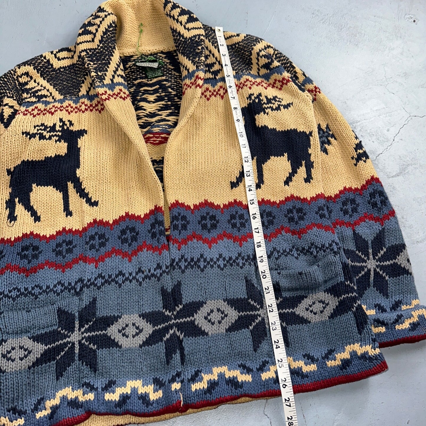 Polo Ralph Lauren Vintage 90s Hand Knit Polo Country Jacket Cardigan Small Shawl