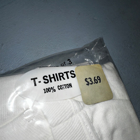 1960s Hanes Vintage White Blank T Shirt Mens Rockabilly Lot Of 3 Pack 60s 50s