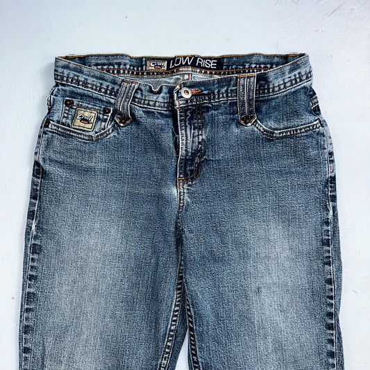 VINTAGE Cruel Girl Jeans Womens 9 Long Regular Low Rise Wide Leg Med Wash Denim