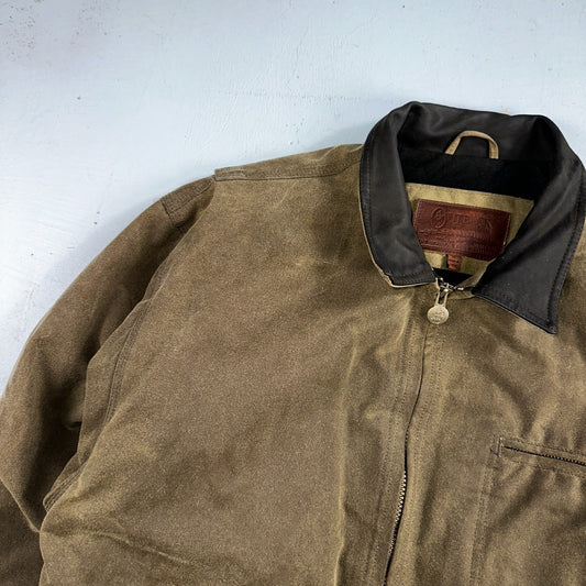 Outback Trading Waxed Canvas Fleece Lined Oilskin Jackhammer Jacket Mens XL