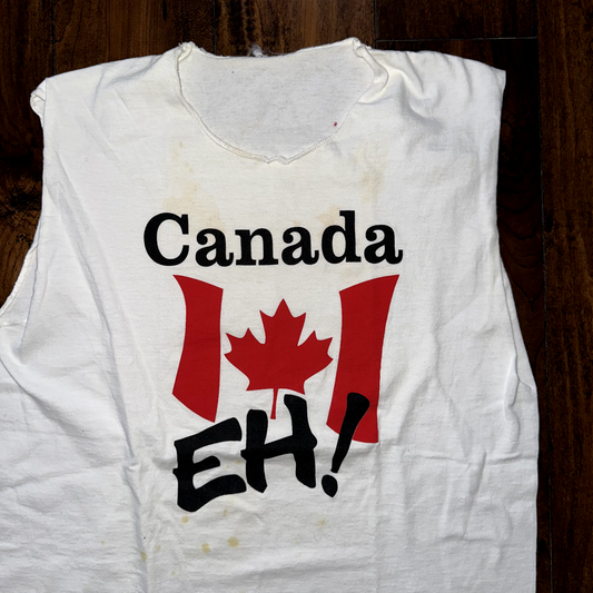 Canada Eh Single Stitch 90s Vintage T Shirt 1990s Victoria Tank Chop Rap Music