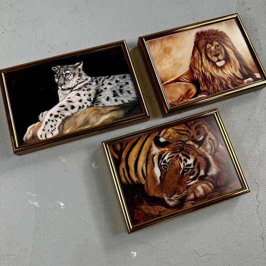 Home Interiors Tiger Framed Picture Toni Woolsey Local Oregon Artist Cats