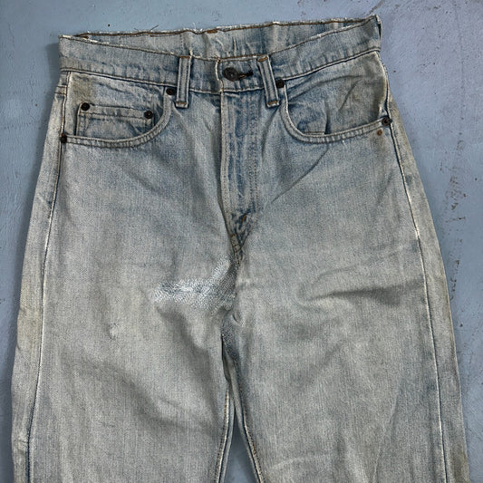 Levis 505 VTG 70s SS Redline Selvedge USA XX Jeans Light Wash Talon Act 29x34