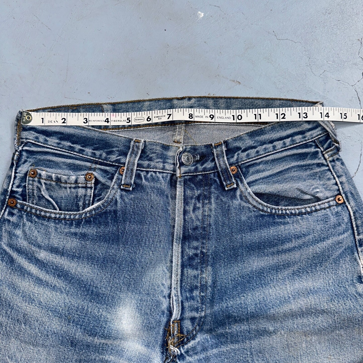 Levis 501 Vintage 80s Redline Selvedge USA XX Jeans Light Wash 1980s Act 28x32