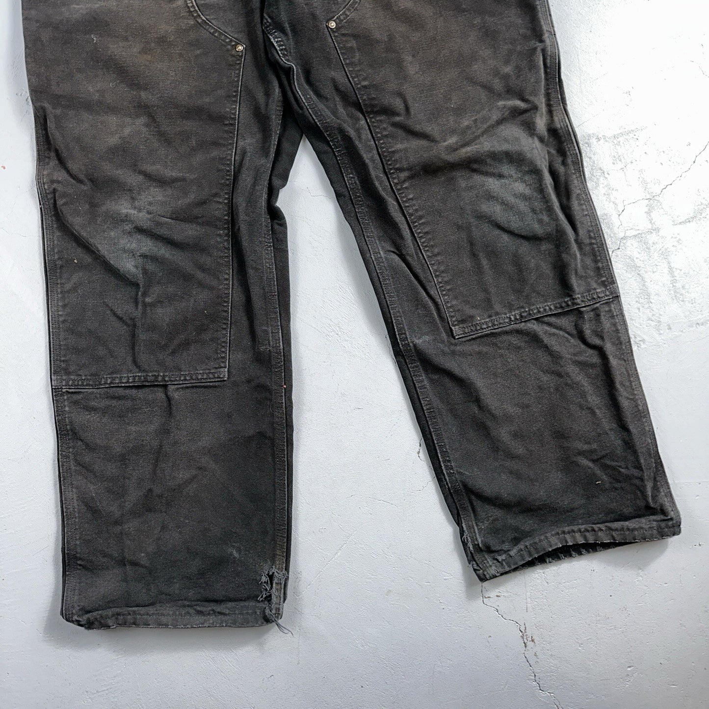 Carhartt VTG Double Knee Carpenter Pants Mexico B01 B136 BLK Black Act 40x32