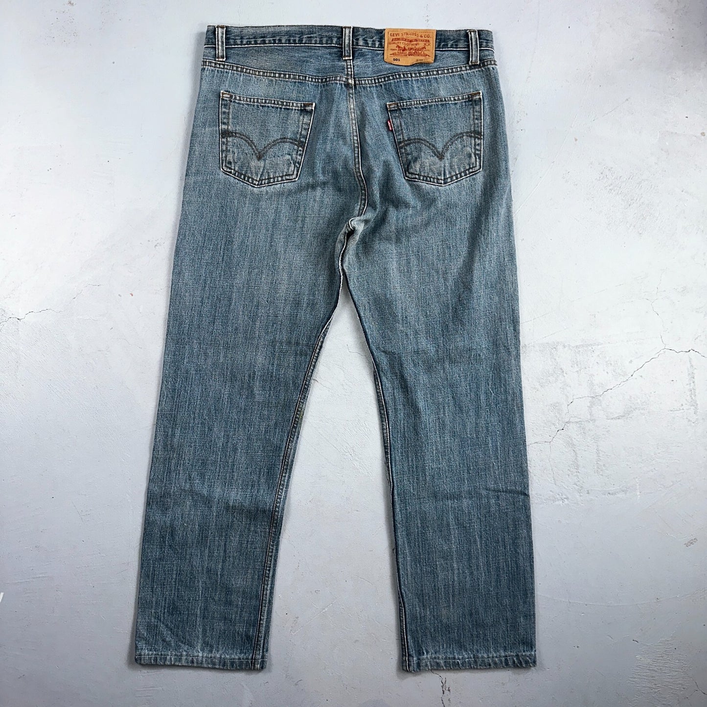 Levis 501 Vintage Y2K XX Straight Leg Jeans Blue Med Wash 38x36 Act 37x29