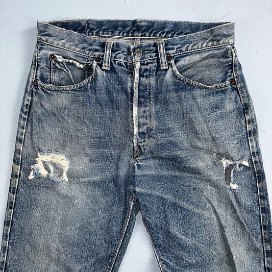 Levis 501 XX Big E Vintage 40s Redline Selvedge USA XX 1940s 50s Jeans 29x28