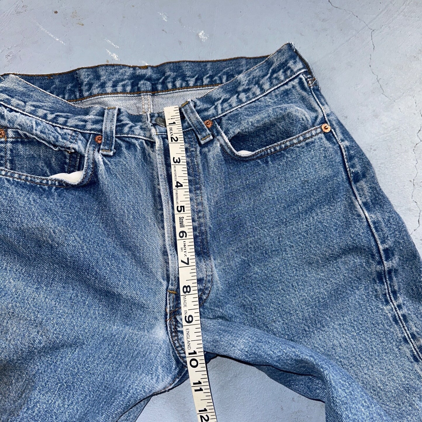 Levis 501 Vintage 80s Redline Selvedge USA XX Jeans Light Wash Stained Act 28X33