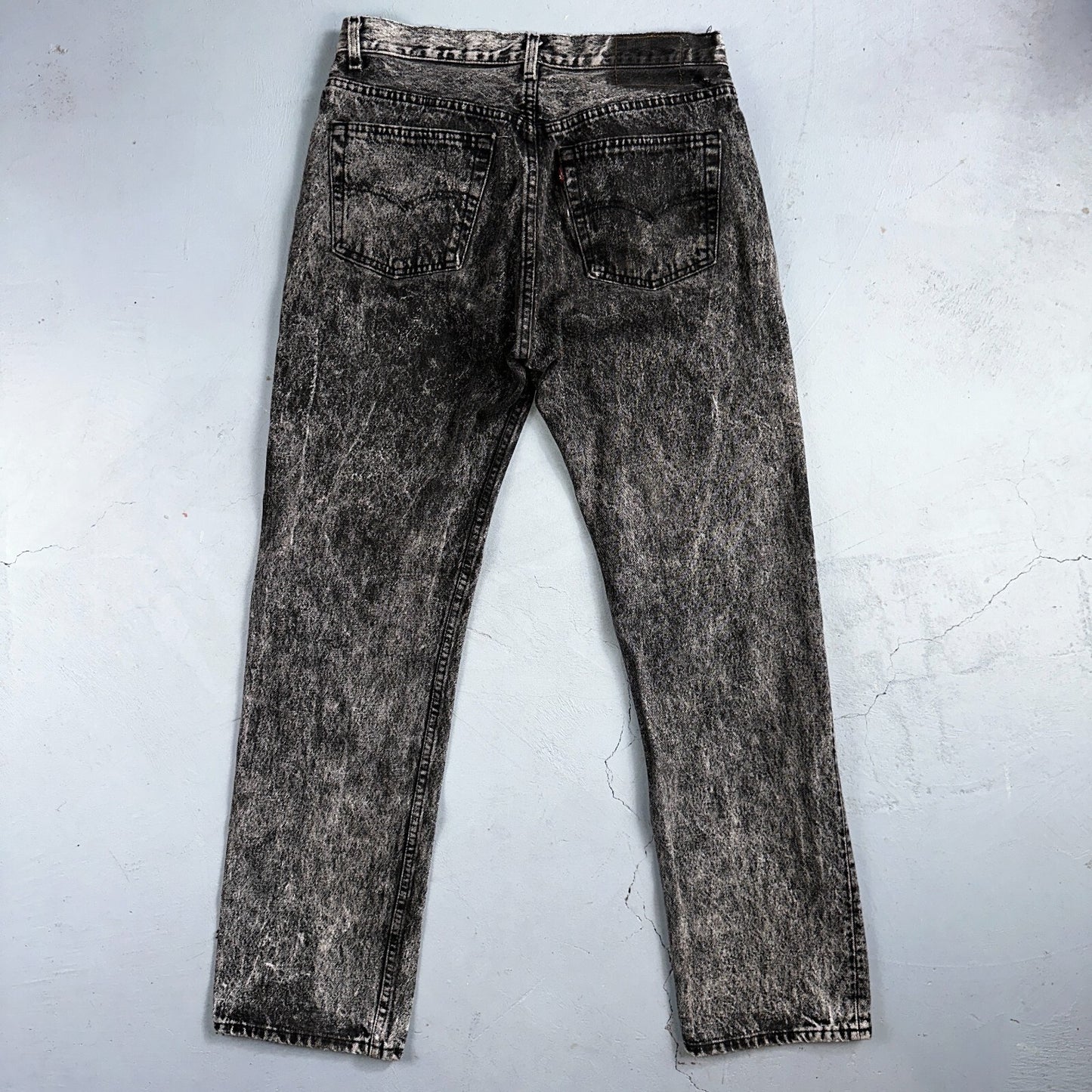 Levis 501 Vintage 80s USA XX Straight Leg Jeans Black Acid Wash 33x32 Act 31x30