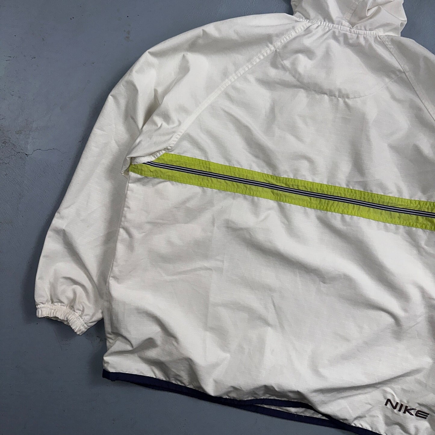 Nike Jacket Vintage Nylon Windbreaker Women’s Quarter Zip Large White 90s