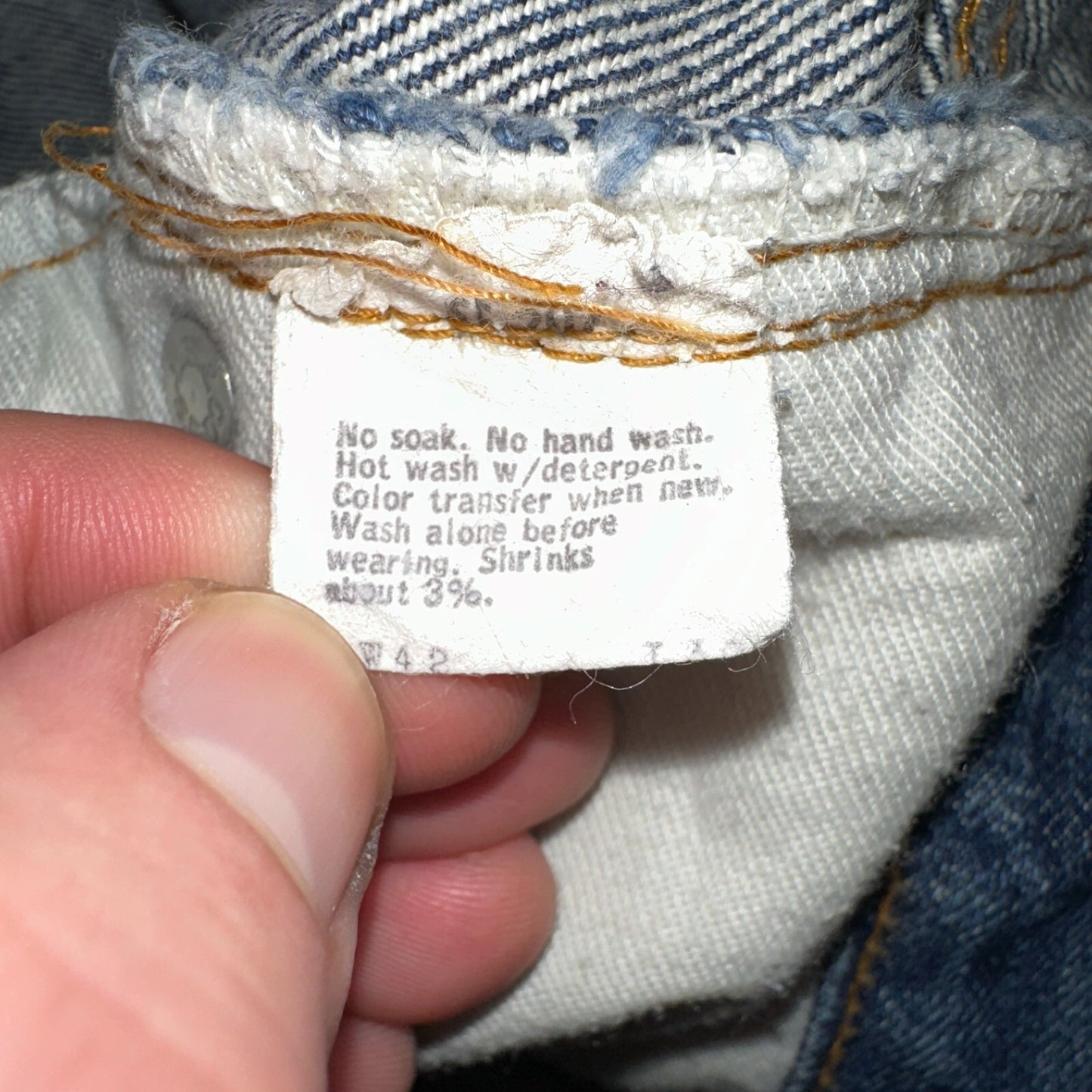 Levis 505 Vintage 70s Talon USA Jeans 501 1970s Med Wash Blue 42x30 Act 40x25